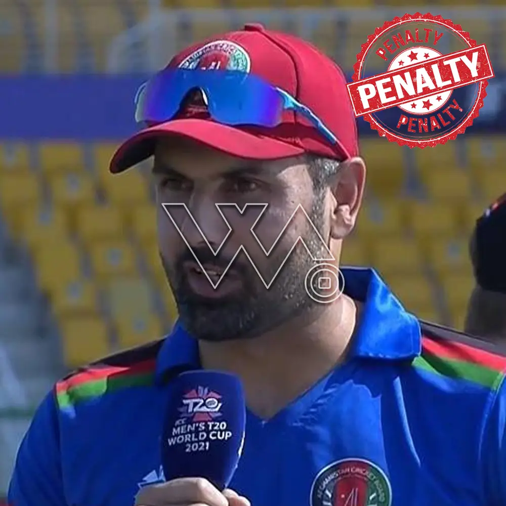 ٹی ٹوئنٹی ورلڈکپ : آئی سی سی نے افغان کرکٹر محمد نبی پر جرمانہ عائد کر دیا