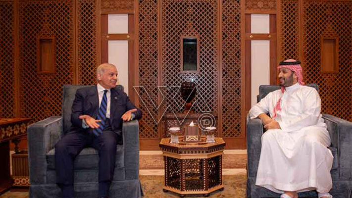 وزیراعظم کی سعودی ولی عہد سے ملاقات، پاکستان کیجانب سے مکمل یکجہتی اور حمایت کا اعادہ