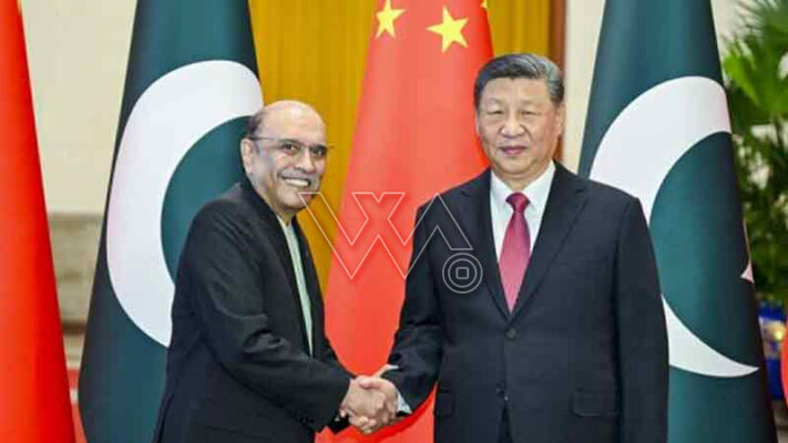 چین کے صدرشی جن پنگ کی صدر آصف زرداری کو یوم پاکستان پر مبارکباد