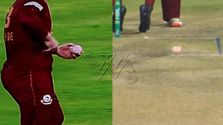 پی ایس ایل: حیدرآباد کی کٹ نے رنگ چھوڑ دیا، وائٹ بال پنک میں تبدیل