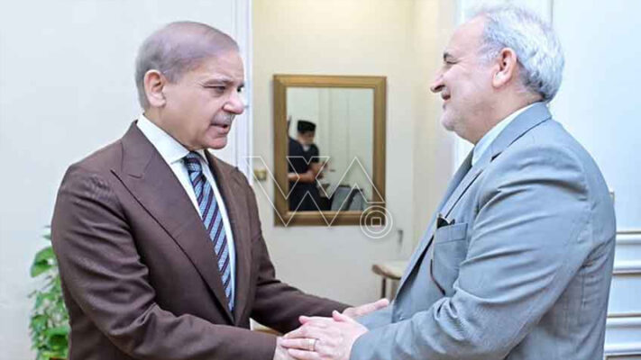 شہباز شریف ایرانی سفیر ملاقات امن کوششیں