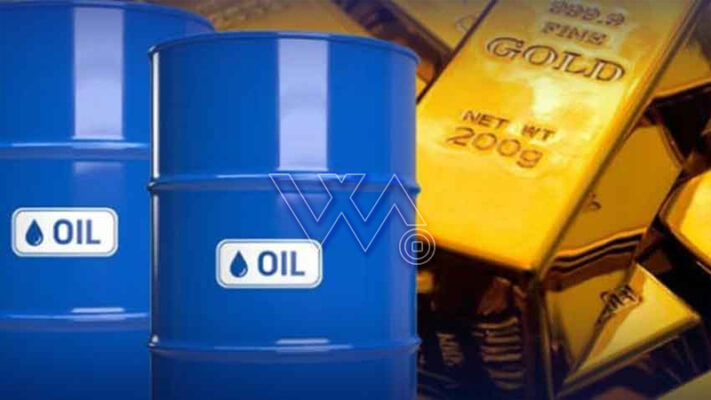 عالمی منڈی میں سونے کی قیمت میں کمی، خام تیل کی قیمت میں اضافہ