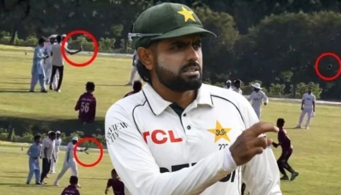 بابر اعظم نے  سیلفی لینے والے مداح کا موبائل فون پھینک دیا